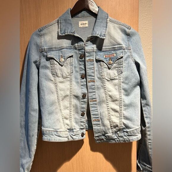 Hudson Jeans Girls’s Light Wash Denim Jacket Size XL - Picture 1 of 11